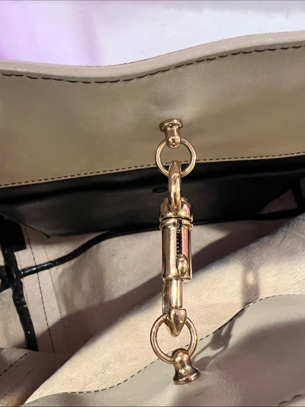 Chloe Chloé Alison Black and Pink Tote Bag - Picture 14 of 14